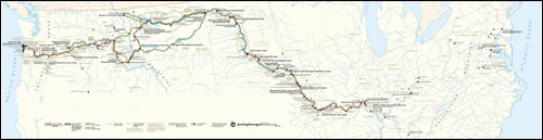 Lewis and Clark National Historic Trail, Idaho Map